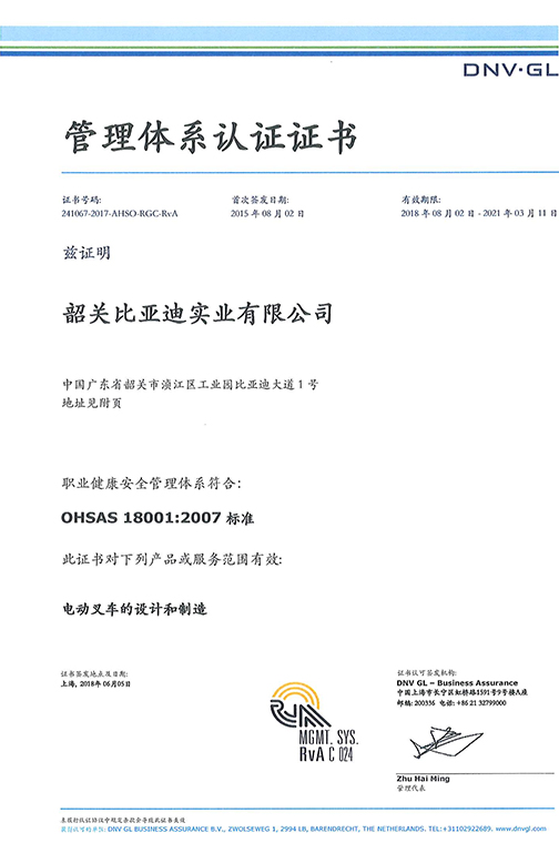 江阴市OHSAS 180012007 证书_00